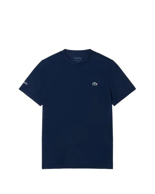 Lacoste Blue Round-Neck Logo-Print T-Shirt for men