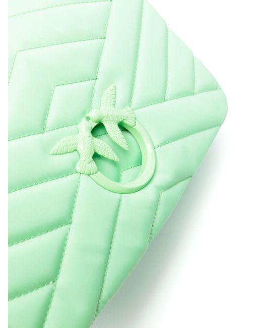 Pinko Green Love Click Puff Classic Cross Body Bag