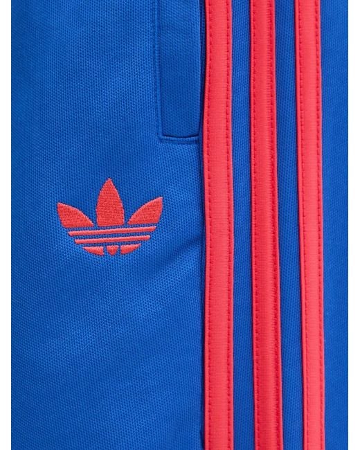 Adidas Blue 3-Stripes Track Pants for men