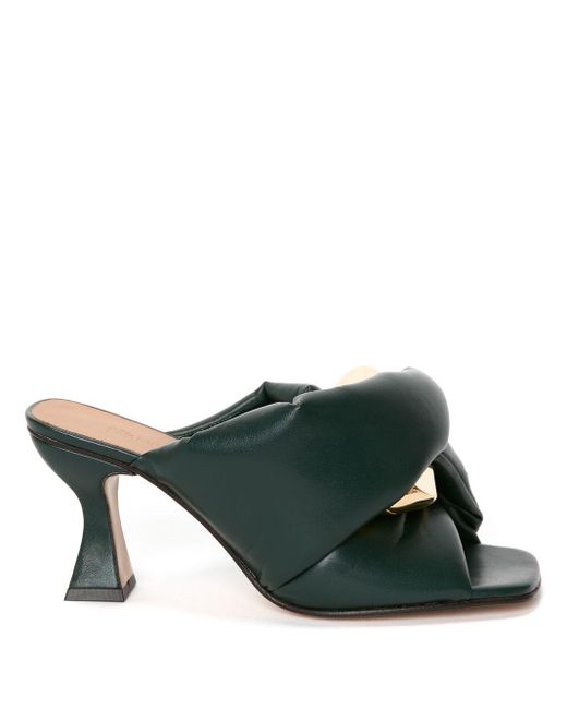 JW Anderson Chain Twist Heeled Mules in Forest Green (Green) Lyst