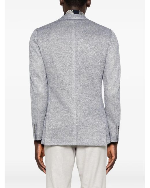 Lardini Gray Single-Breasted Buttoned Blazer for men