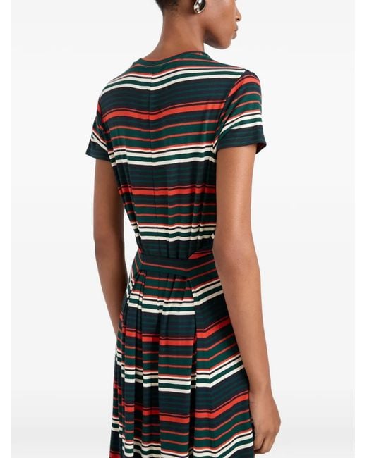 Proenza Schouler White Noelle Striped Jersey Maxi Dress
