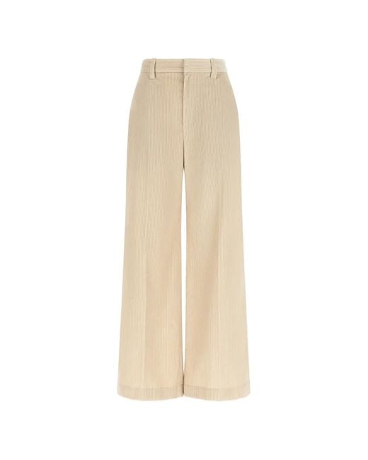 Brunello Cucinelli White Monile Corduroy Trousers