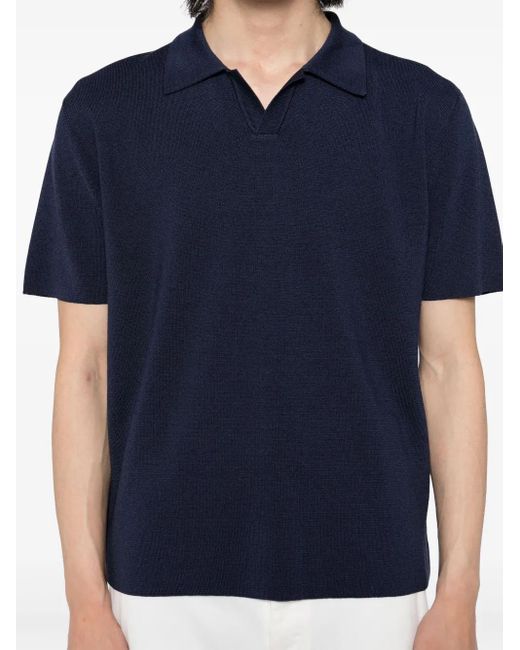 メンズ Lardini ニット ポロシャツ Blue
