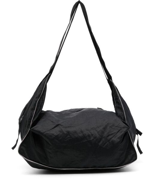 Kiko Kostadinov Black Crinkled-effect Shoulder Bag