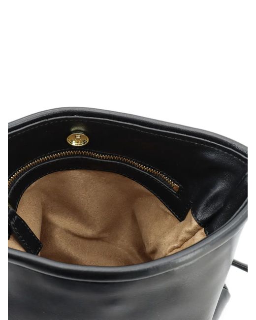 MANU Atelier Black Fidèle Leather Crossbody Bag