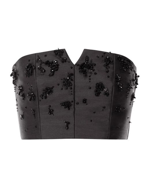 Alberta Ferretti Black Verziertes Oberteil