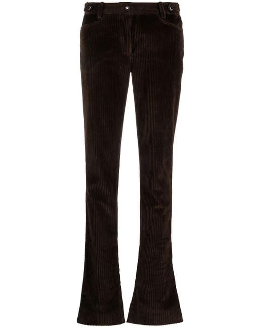 Dolce & Gabbana Black Bell-bottom Corduroy Pants