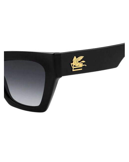 Etro Black Acetate Square-Frame Sunglasses
