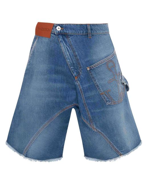 J.W. Anderson Blue Twisted Workwear Denim Shorts