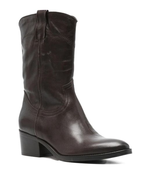 CURIOSITÉ Black 50Mm Calf-Leather Cowboy Boots