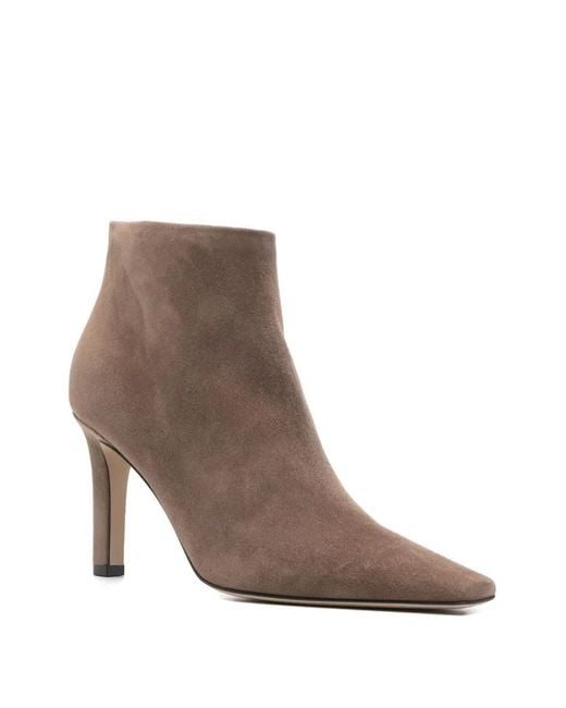 The Row Brown Carla Square-Toe Boots