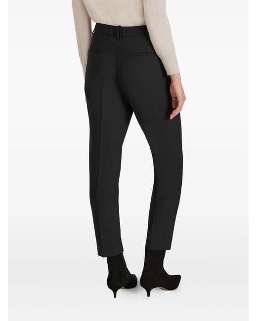 Slowear Black Pantalon En Laine À Boutonnière