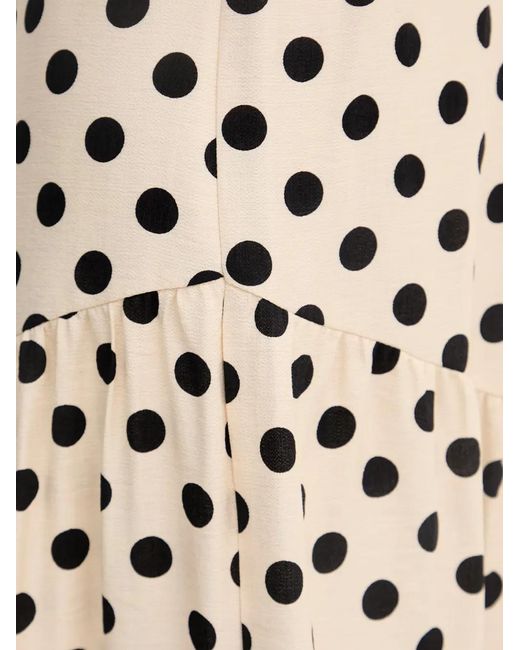 Morgan White Polka-Dot Tiered Skirt