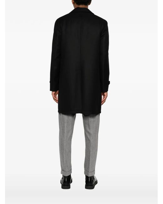 Tagliatore Black Costume En Serge À Simple Boutonnage for men
