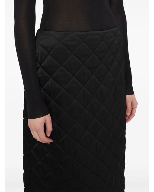 Jil Sander A-Lijn Gewatteerde Mini-Rok in het Black