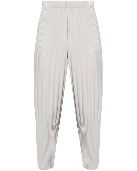 Pantalones ajustados con diseño plisado Homme Plissé Issey Miyake de hombre de color White
