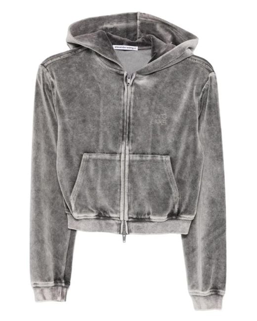Alexander Wang Gray Zip-Up Hoodie