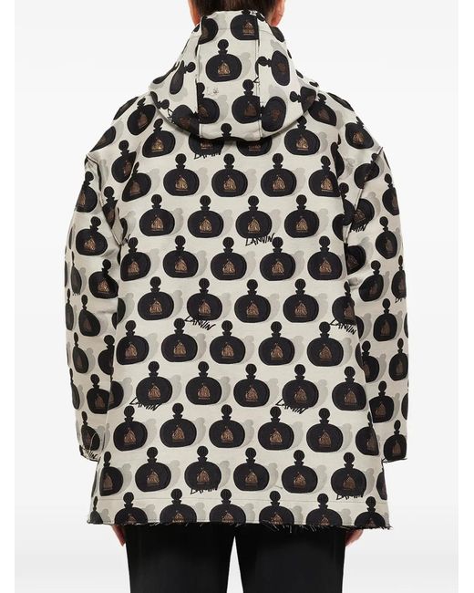 Lanvin Black Printed Parka