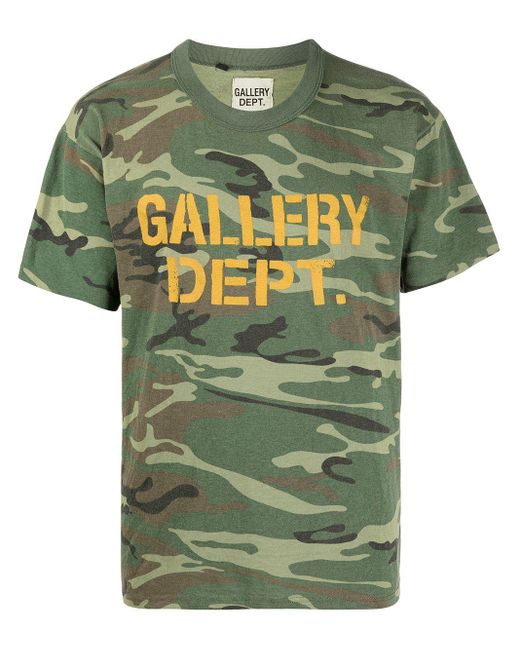 GALLERY DEPT. Green Fatigue Logo-print Cotton T-shirt for men