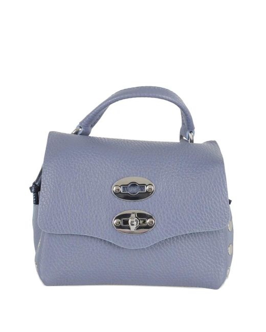 Borsa Tote Postina Con Manico di Zanellato in Blue