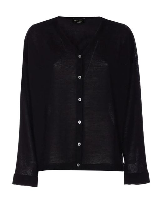 Roberto Collina Black Klassischer Cardigan