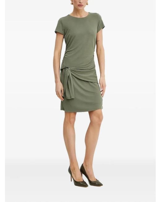 Guess Green Tie-Front Short-Sleeve Dress