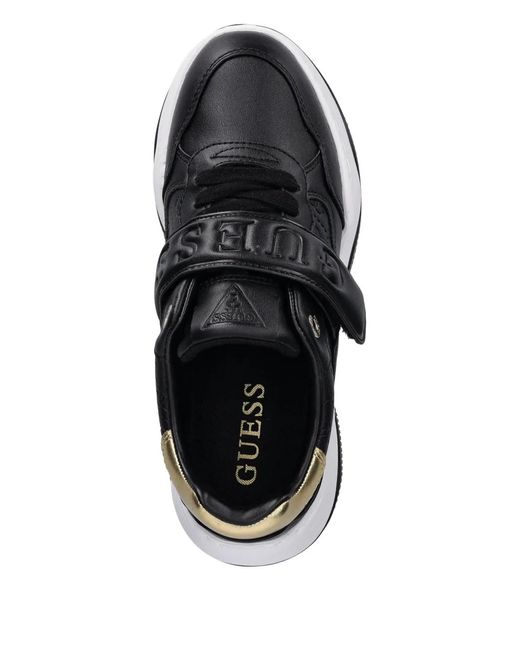 Guess Black Helinn Debossed Strap Sneakers