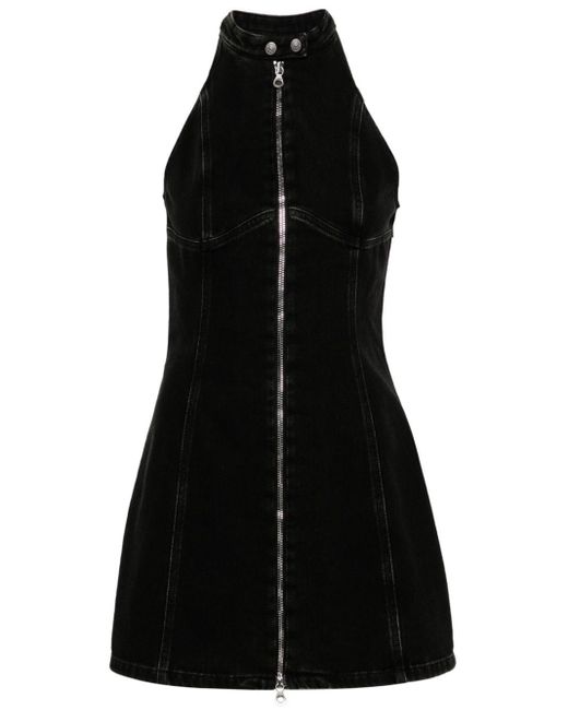DIESEL Black De-lulu Cotton Minidress