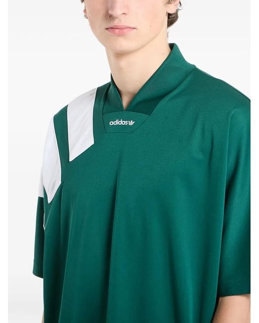 Adidas Green Originals Adicolor Blocked Shirt for men