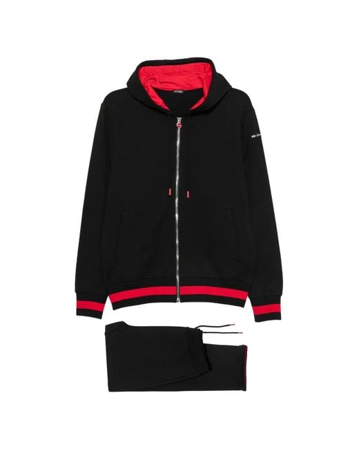 Kiton Black Contrast-Trim Tracksuit for men