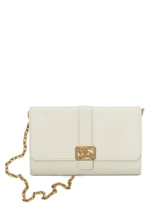 Burberry Natural Rider Chain-Strap Wallet