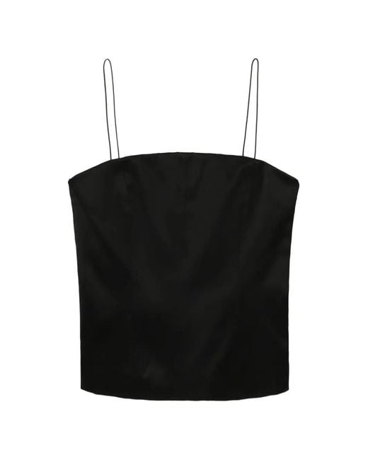 Top Con Tirantes Finos Helmut Lang de color Black