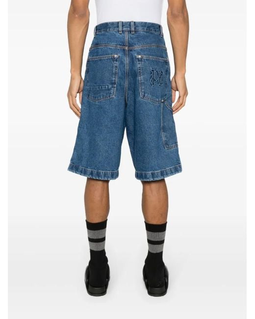 Palm Angels Blue Shorts for men