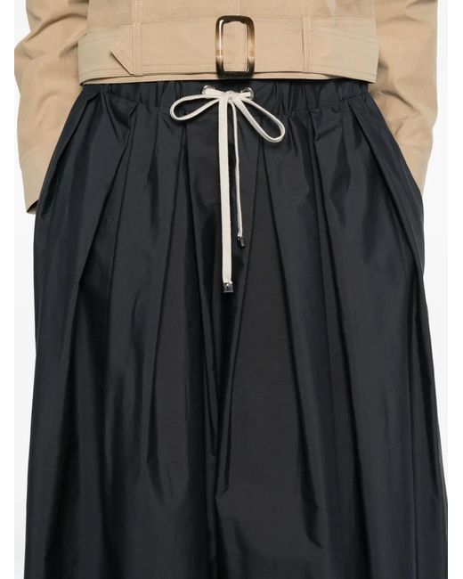 Max Mara Black Cotton Midi Skirt