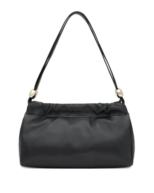 Tous Gloss レザーショルダーバッグ M Black