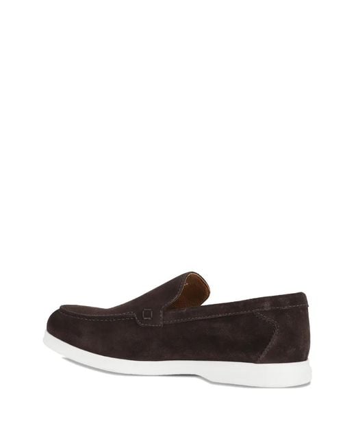 Doucal's White Suede Loafers for men