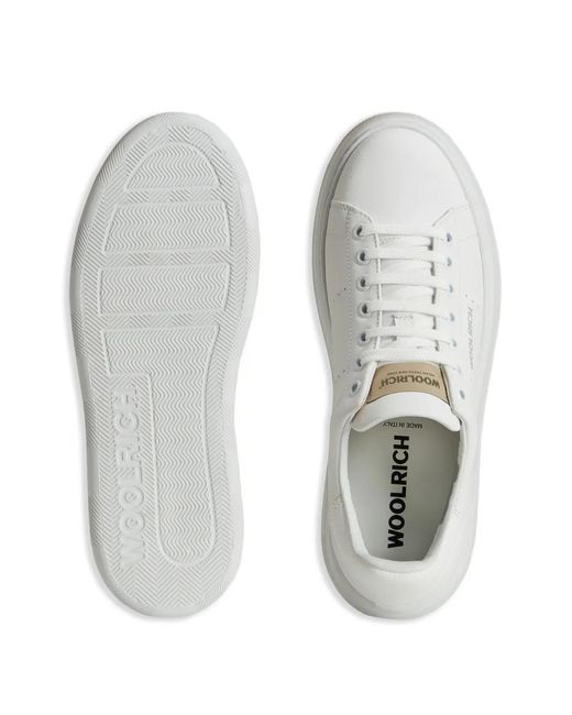 Woolrich White Chunky Court Sneakers