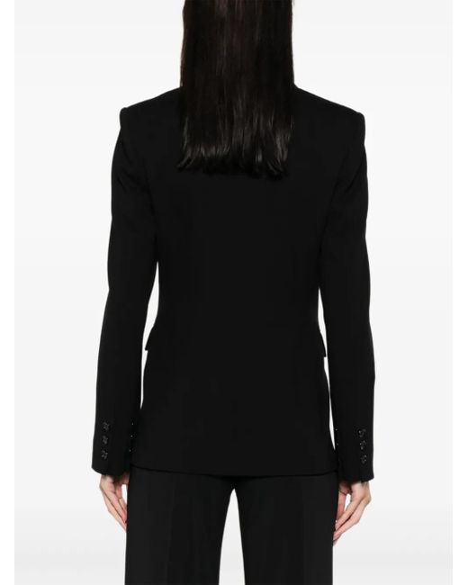 Pinko Black Tailored Jacket With Notched Lapel And Structured Shoulders