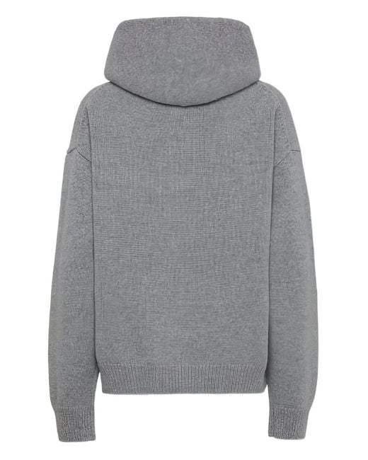 DSquared² Gray Wool Hoodie