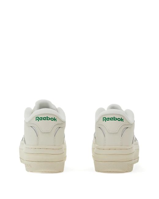 Reebok White Club C Extra Platform Leather Sneakers