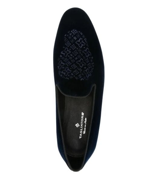 Tagliatore Black Velvet Slippers for men