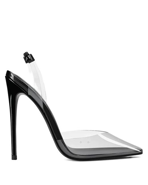 Femme LA White Macallan Pointed Slingback Pumps