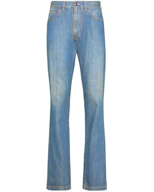 Maison Margiela Jeans Met Omgeslagen Pijpen in het Blue voor heren
