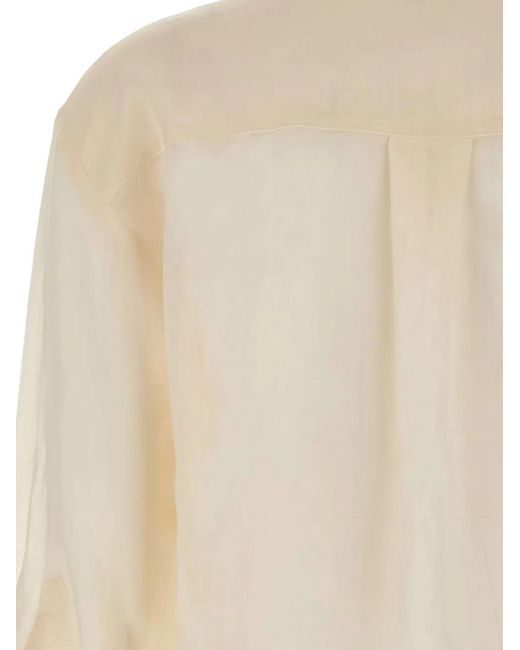 Marella White Semi-Sheer Shirt