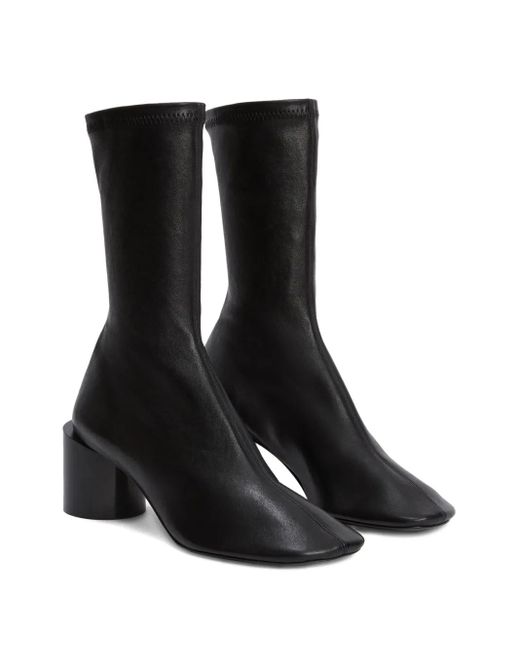 Jil Sander Black Block-Heel Ankle Boots