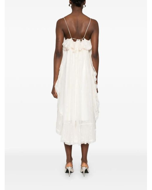 Parlor White X Alice Cavaleru Spaghetti-Strap Midi Dress