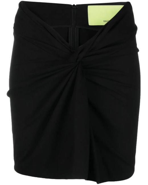 GAUGE81 Black Barina Knot-Detail Mini Skirt