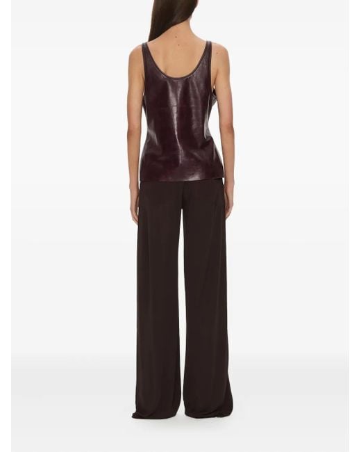 Christopher Esber Black Fragment Leather Tank Top
