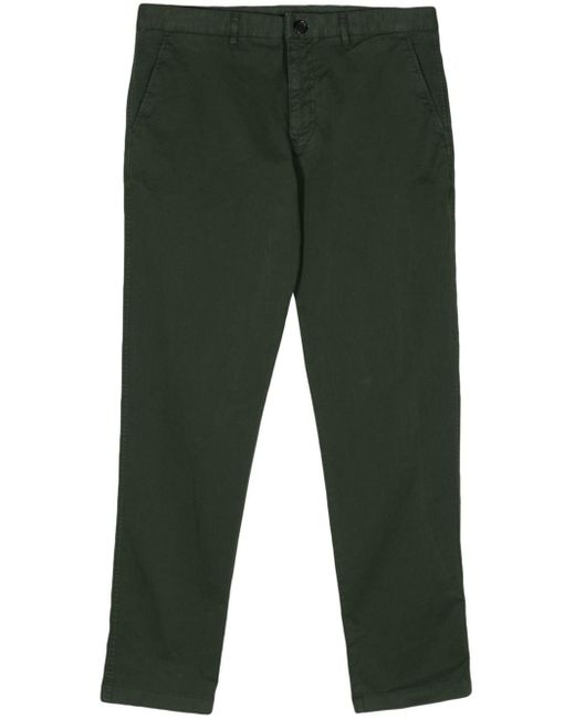 PS by Paul Smith Green Logo-appliqué Slim-cut Chino Trousers for men
